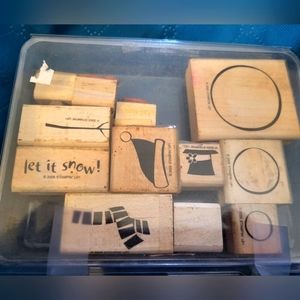 Cute Snowman scrapbook stamps